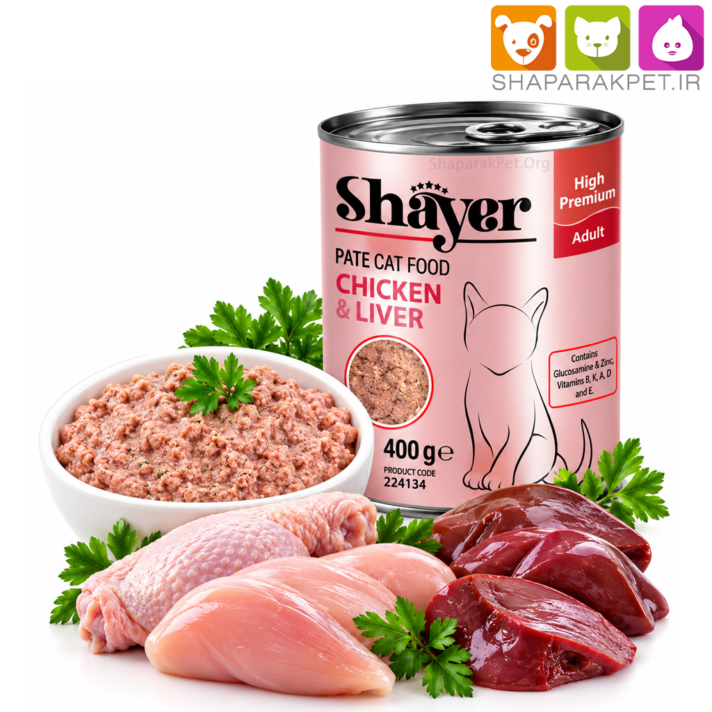 کنسرو پته گربه شایر 400 گرمی - Image 2